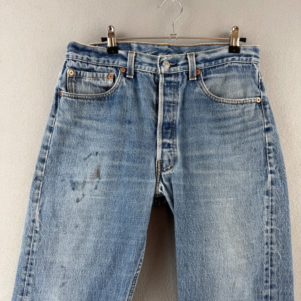 Vintage Levis Jeans Mens 34 (Fits 30x24) 501 XX Cropped Made in USA - Picture 2 of 16